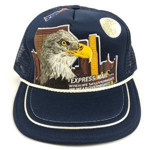 Vintage USPS Trucker Mesh Hat Express Mail Zip +4